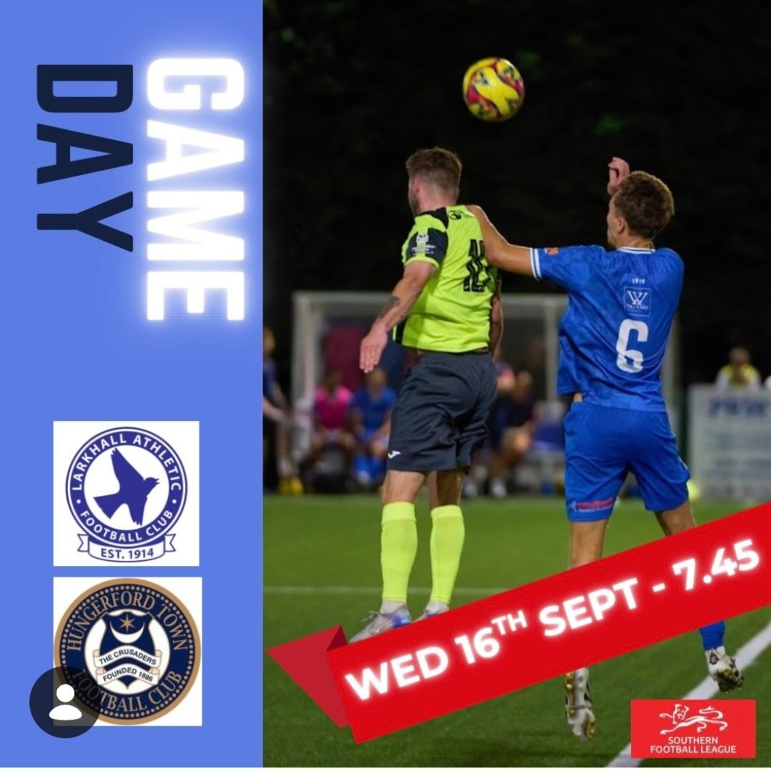 LarkhallAFC's tweet photo. Football under the lights on a warm September evening - what could be better! Larks v @HungerfordTown, ko 7.45pm TONIGHT! 
#upthelarks 
@swsportsnews https://t.co/GfccJjRZO5