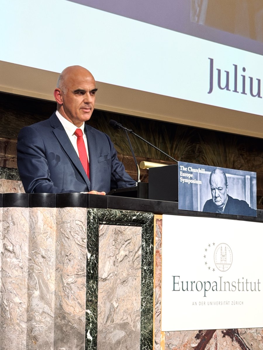 alain_berset's tweet photo. It is a great honour to speak in the same hall where Winston Churchill called for a Council of Europe in 1946.
Tonight, I’ll speak about where Europe stands 80 years later, and what it will take to secure its future.
Watch live: https://t.co/GnT8ZALdTv https://t.co/H9UdnX3X24