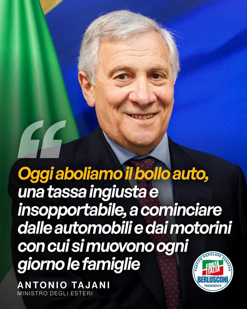 NiccoloAlberti's tweet photo. Oggi il governo cancella il bollo per il 2027, per la stragrande maggioranza delle auto e per tutte le moto. @forza_italia l'ha chiesto e l'ha portato a casa. Non è tutto, è un primo anno, ma la direzione è chiara. Meno tasse sulla proprietà e più soldi a chi lavora

#bolloauto https://t.co/6D38J9Vidr