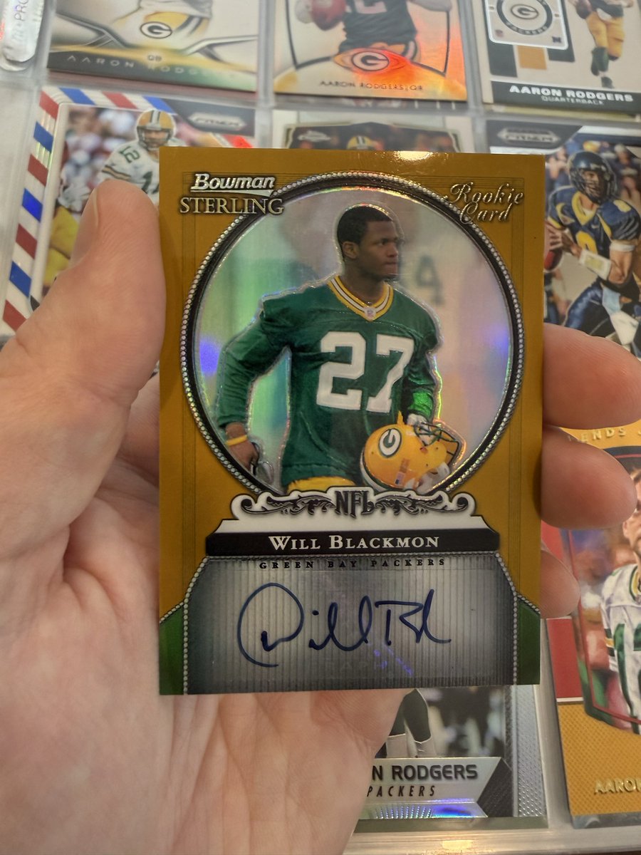 Russ_Amidon's tweet photo. @WillBlackmon I’ll give you this card if you come play offensive line for the Packers. https://t.co/hsiABMIkIm