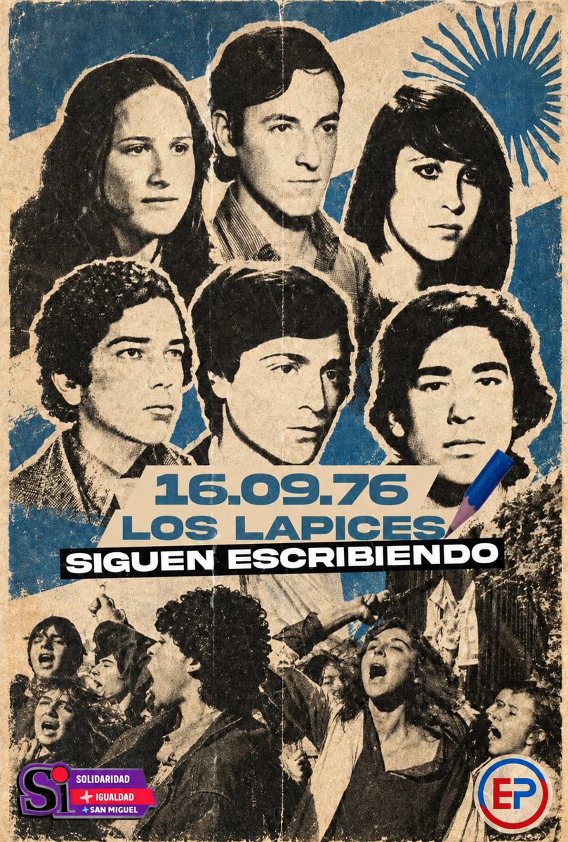 FGSanMiguel's tweet photo. A 50 años de la Noche de los Lápices, recordamos a las y los estudiantes víctimas del terrorismo de Estado. Junto a las nuevas generaciones, seguimos levantando sus banderas y luchando por un país más justo.

Memoria, Verdad y Justicia es democracia 🤍
#memoriaverdadyjusticia https://t.co/u7AEypq3G9
