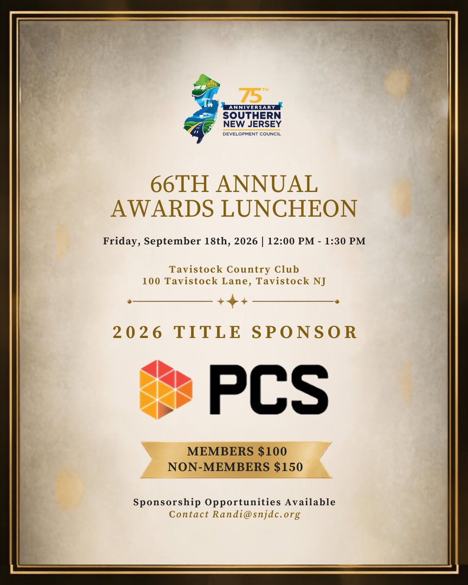 SNJDC08012's tweet photo. It's time we spotlight this year's Title Sponsor for our 66th Annual Awards Luncheon, PCS. Our Title Sponsor for this event for two consecutive years, SNJDC thanks @helpmePCS and its team for their continued support.

🎟️https://t.co/7xopAKiiml https://t.co/yo95WpzzkY