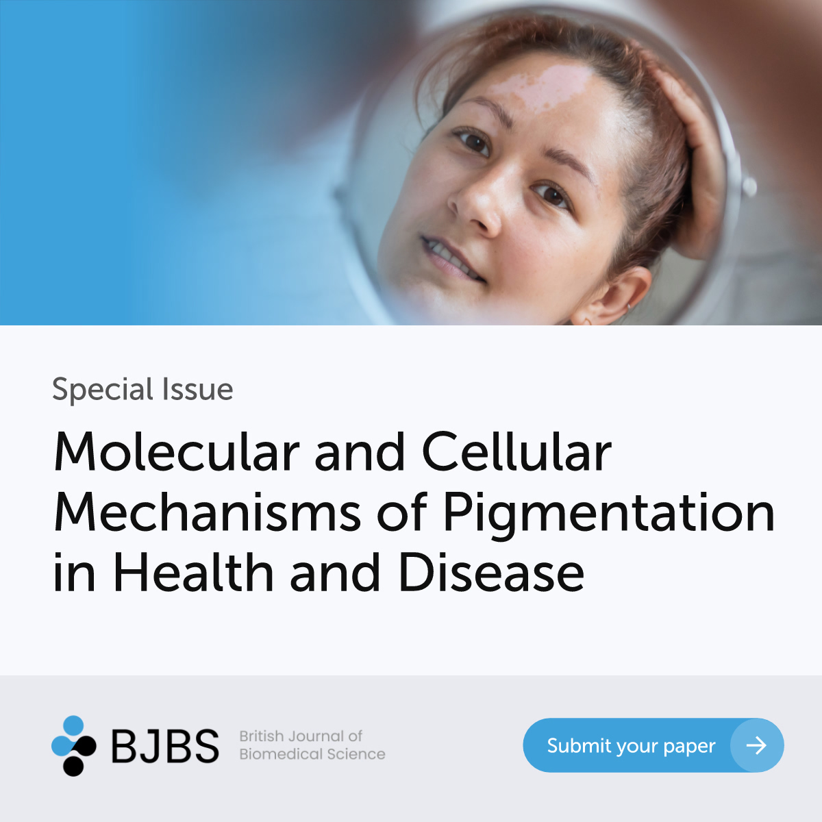 FrontPartners's tweet photo. 🔬 Call for Papers in BJBS (IF 11.9)!
 
New Special Issue: “Molecular &amp; Cellular Mechanisms of Pigmentation in Health &amp; Disease”
 
Explore melanocyte biology, cell crosstalk &amp; pigmentary disorders.
 
📅 Due: 2 Apr 2027 🔗 https://t.co/Y71NKgmShh
 
#BiomedicalScience #OpenAccess https://t.co/Unt3Xl2Wyl