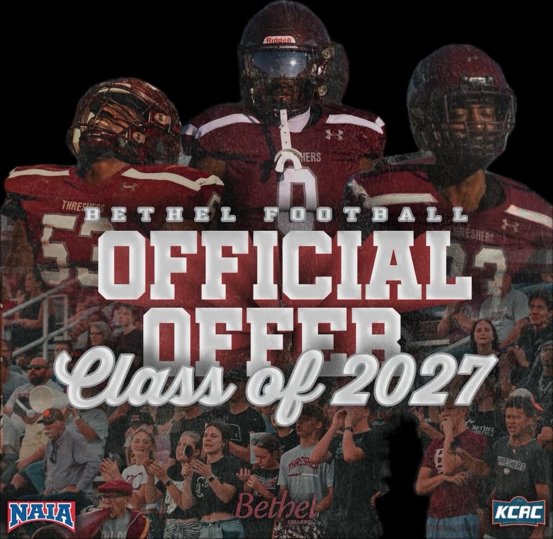 Kaisonw10's tweet photo. Blessed to receive offer from Bethel college
@Threshers_FB @jwlawson1 @SmithInspire @CoachFreemanFB @shockperform_ @shockaprice @Andy_Villamarzo @ZBlostein247 @JohnGarcia_Jr @247Sports @Coachcowen11 https://t.co/56X9En4Px6
