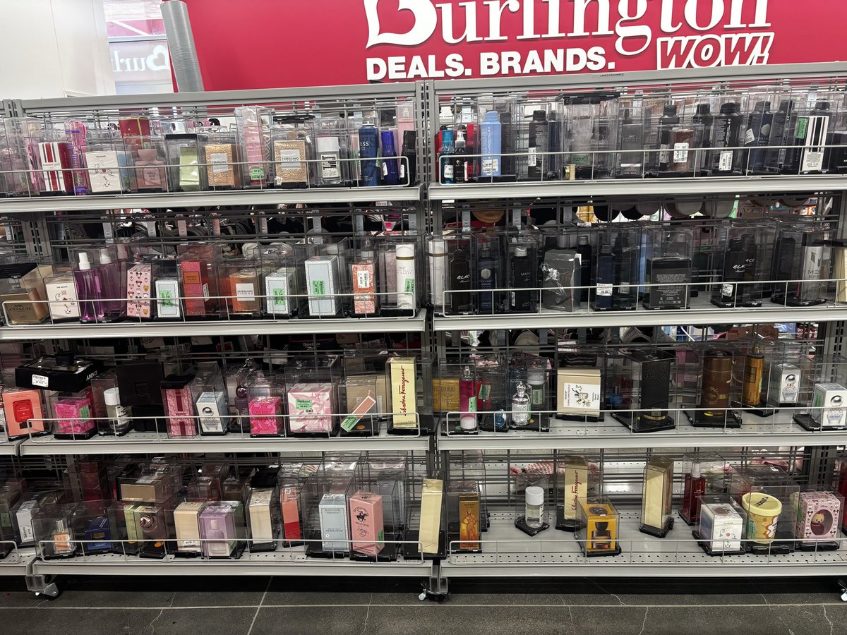 dfragrantfeline's tweet photo. Burlington - Hesperia 
So many shelves of perfume to explore, but none of these caught my eye today. What is your ultimate discount store fragrance win? #PerfumeCollection #FragranceAddict #ShoppingVlog #PerfumeReview https://t.co/ThBqbyv4OB