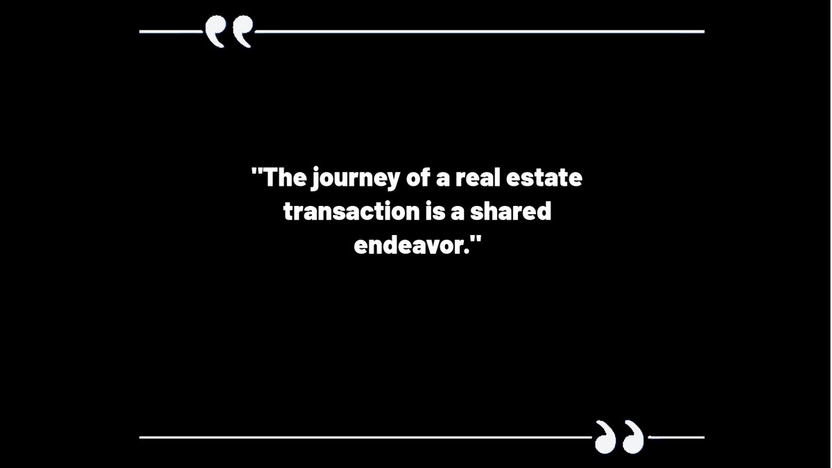 michaelmoshan's tweet photo. The journey of a real estate transaction is a shared endeavor. https://t.co/JSdP4Hum09