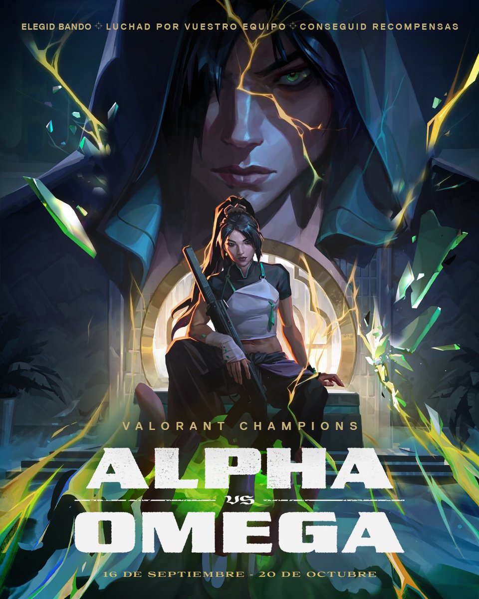 VALORANTes's tweet photo. Dos bandos. Un resultado. Elegid a cuál apoyaréis. #AlphaVsOmega https://t.co/dGTnARYXnU