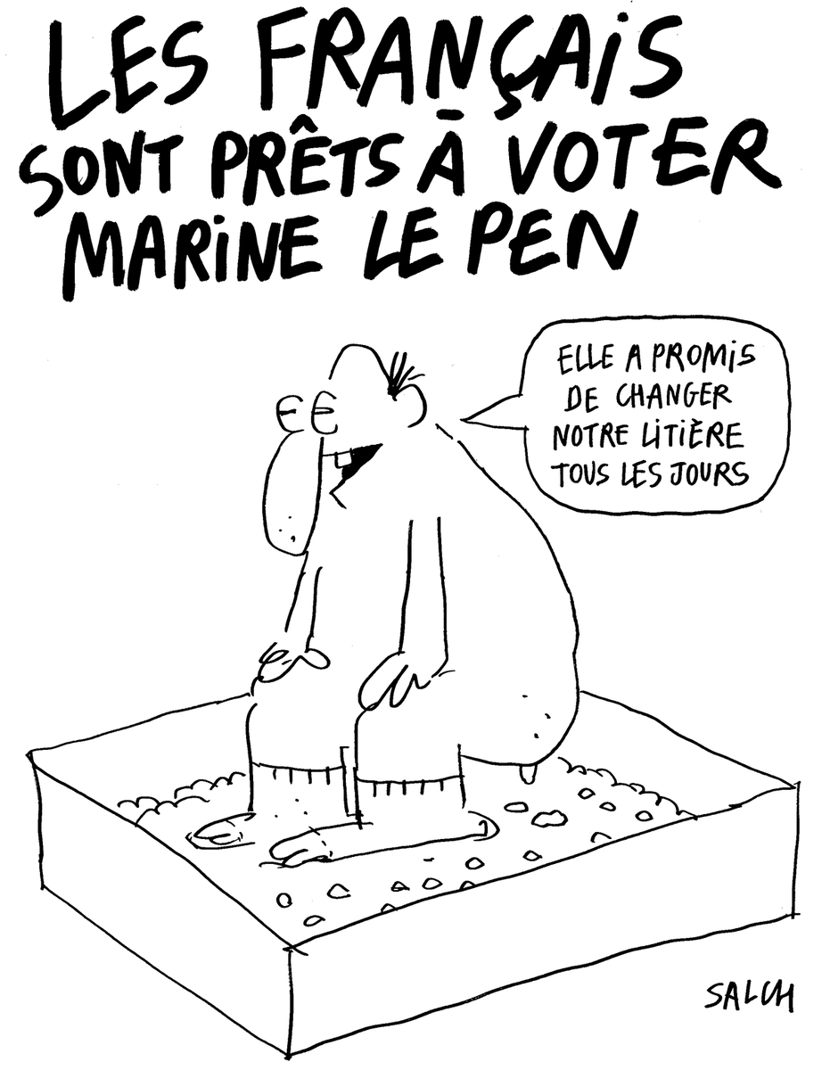Charlie_Hebdo_'s tweet photo. Le dessin du jour, par #Salch
https://t.co/01bErJ0mct https://t.co/n4T3Q4c9hu