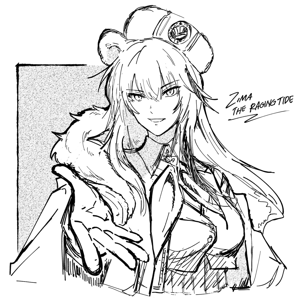 ahlinamalia's tweet photo. the doodle before pulling many of this bear https://t.co/08AoBSkn27