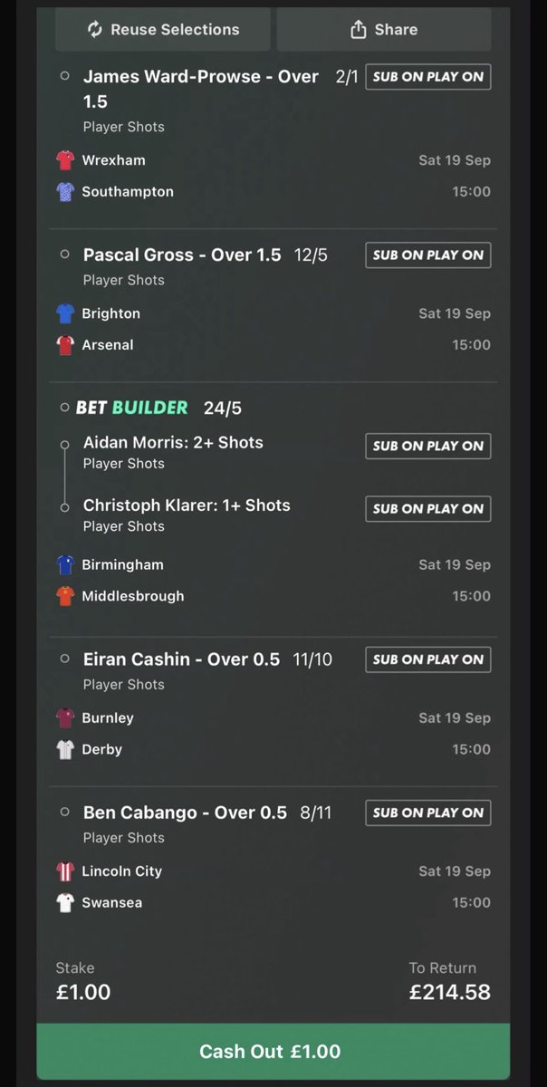thetipsguide's tweet photo. 213/1 Shots Acca

Load to slip...

Here 👉🏼 https://t.co/XZOsG74HS1

Subs covered &amp; any non starters will be voided.

18+ https://t.co/XTmwJQquV3 #AD T&amp;Cs apply https://t.co/GJZHRZb7up