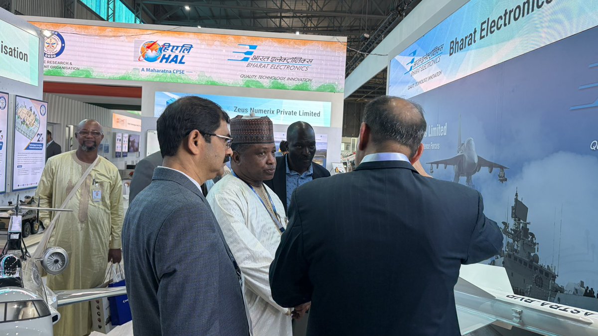 DRDO_India's tweet photo. DRDO is participating in the Africa Aerospace & Defence (AAD) 2026 Exhibition as part of the India Pavilion.

The Deputy High Commissioner of India in South Africa inaugurated the India Pavilion today and visited the DRDO stall.

Gen George Alexander Jaffu, Chief of Defence Staff, Malawi Defence Force, and H.E. Amadou Diallo, Ambassador of Niger to South Africa, also visited the DRDO stall and interacted with DRDO officials about the systems and technologies showcased.

 #IndiaInSouthAfrica #AtmanirbharBharat #DefenceTechnology
