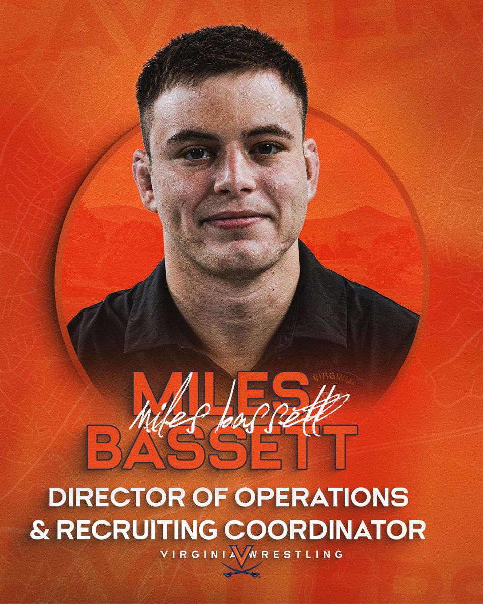 UVAWrestling's tweet photo. Wahoowa!

Miles Bassett has been tabbed as Director of Ops and Recruiting Coordinator for the Hoos.

#GoHoos | #TheVirginiaWay https://t.co/LUtre1Pvlj