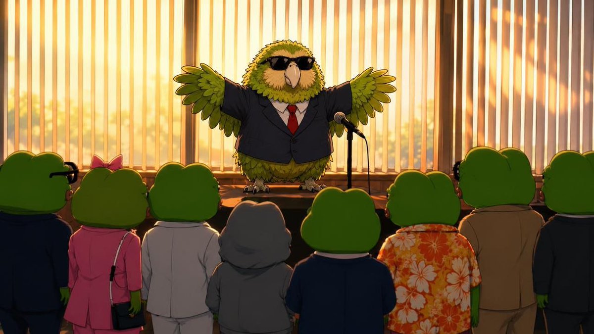 Sallyodls's tweet photo. @bnb_girl1 kākāpō narrative is actually insane rn 👀 $FATPARROT

fattest parrot on earth. easiest meme on solana. $FATPARROT

don't fade $FATPARROT 🦜

don't sleep on the fat bird 👀

one of the funniest low caps i've seen 🦜 $FATPARROT

too fat to fly. too rare to die. $FATPARROT https://t.co/kt3NQdS616
