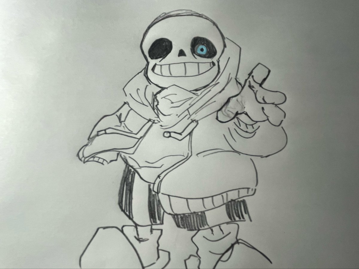 sho_09_shit's tweet photo. 落書きで描いたサンズを初デジタルで色塗り…🙂
やっぱり自分はアナログしか向いてない😂
 #undertale  #Sans  #サンズ  #アンダーテール https://t.co/BXT9RsRzWT