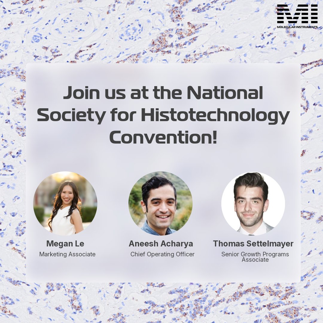 HCRimaging's tweet photo. San Antonio, we’ll see you soon!

The MI team will be at the National Society for Histotechnology Convention. Stop by Booth #620 to talk about HCR™ workflows, RNA and protein imaging, and how our team can support your research goals.

Don’t miss our workshop, “Translating Spatial RNA Biomarkers into Point-of-Care Lateral Flow Assays,” for a practical look at adapting #HCRimaging for lateral flow detection.

🗓️ Tuesday, September 29
🕤 9:15–10:15 AM

See you there!