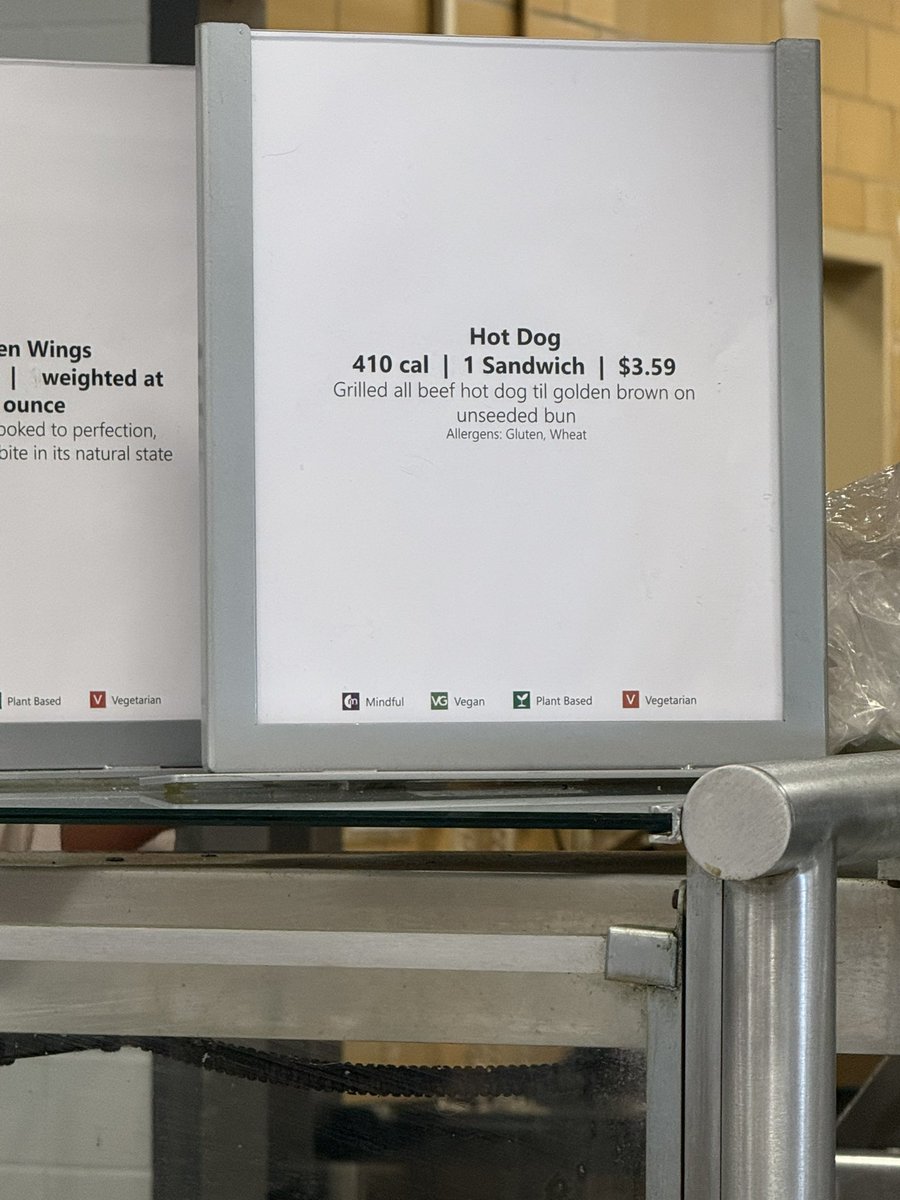 leclair_andrea's tweet photo. Hey @baroncoleman @researcherdaisy I dunno if this means anything buuuuut… was at a big Boston hospital cafeteria and saw this today… I was not in agreement with the classification of a hot dog as a sandwich but I don’t think they’d lie…. 😂 https://t.co/ekxu4WmFbn