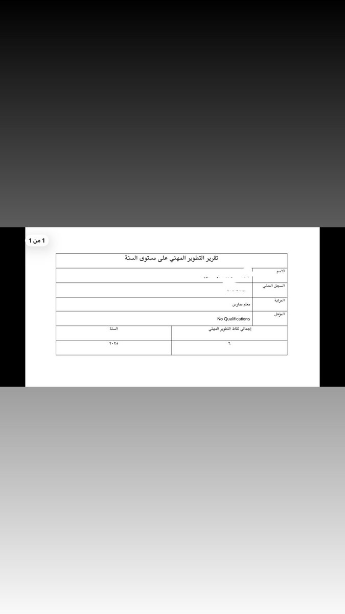 joly_991's tweet photo. @abukaled_edu 
السلام عليكم استاذنا الكريم 
هذي نقاطي في فارس هل لايحق لي الترقيه العام القادم 2027،،، نهائياً حتى لو زدت الدورات https://t.co/YFd4qPYGHb