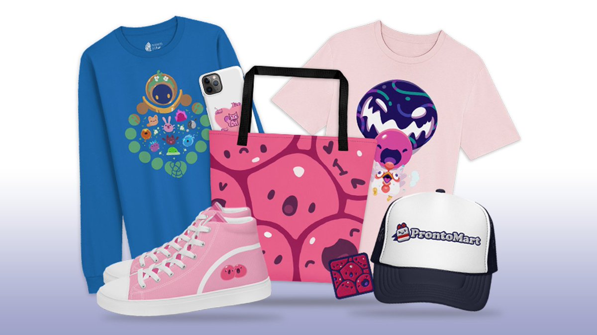 slimerancher's tweet photo. The Monomi Park Shop launches tomorrow at 10am PT. Are you ready for some wiggly merch? https://t.co/IbvAdlM1Lo