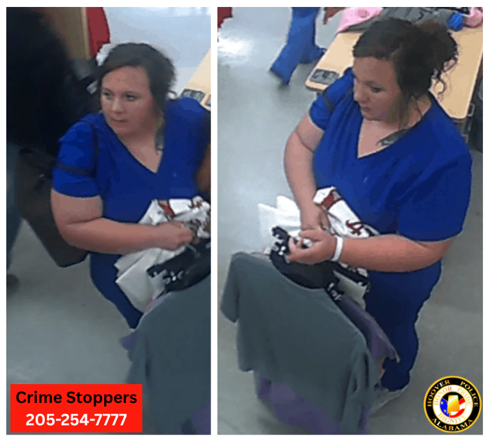 HooverPD's tweet photo. Recognize these suspects?
Wanted in connection with an Organized Retail theft case, over $500 in merchandise stolen.
If your @CSMetroAL leads to an arrest you can earn some π°π§
You can also call Detective McCreless 2054447626. More info - https://t.co/gd8Ar64J89
#HooverPD https://t.co/G9ErWbX8X7