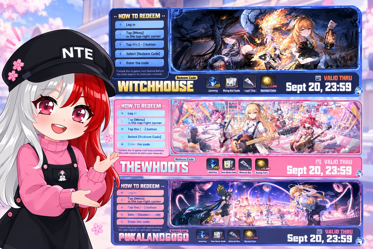 IPerseVT's tweet photo. NTE 👩🏻‍🏫 | 🌊 ¡Atención pirañita! Llegaron códigos nuevecitos 🎁🔥
#NTE #NTECreator #NevernessToEverness #AnimeGTA #NTEBeta https://t.co/kkCrw9f7eZ