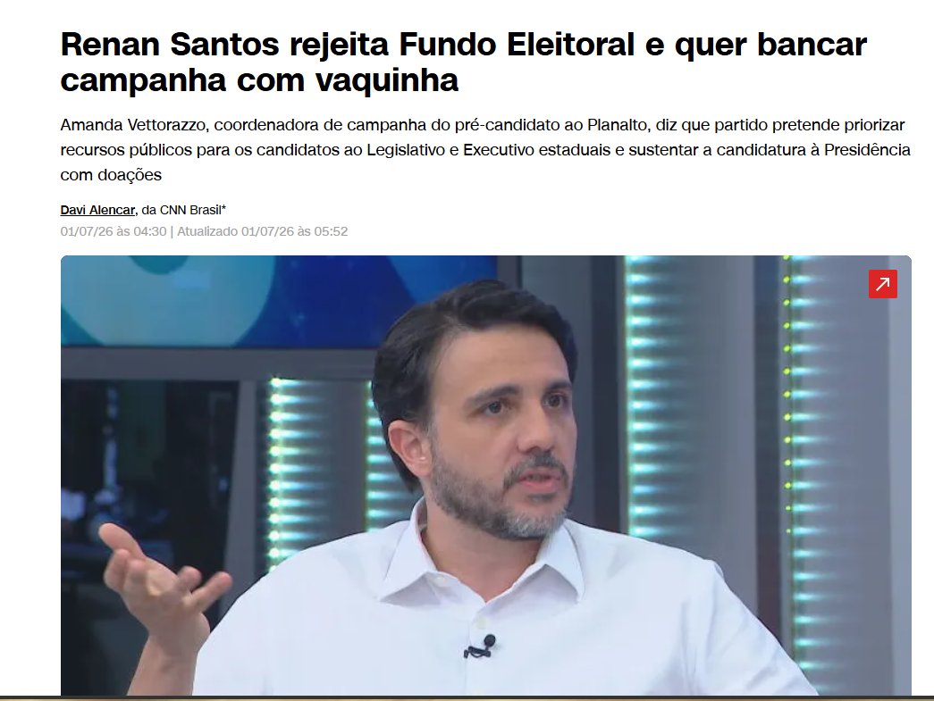 Bora_PraCima's tweet photo. @demoestlamour Ele rejeitou usar fundo eleitoral na campanha presidencial. https://t.co/IkiJDE7P8G
