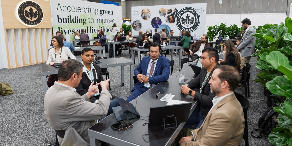USGBC's tweet photo. Heading to @greenbuild this October 20-23? Join USGBC for a host of sessions and roundtables to learn more about #LEEDv5, gain insights on global market trends and more!

Learn more and curate your Greenbuild experience today! https://t.co/rPkyDKcQzL https://t.co/lzHbkcqIyu