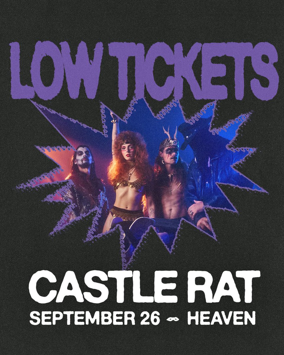 masquerade_atl's tweet photo. ⚠️ LOW TICKET WARNING ⚠️

Castle Rat brings medieval fantasy and heavy metal to Heaven on 9/26 with support from Unto Others &amp; Wraith Knight. The gates are closing soon, so grab your tickets while you can!

🎫 at: https://t.co/MVWfN18dsO https://t.co/TLNwzm2TUD