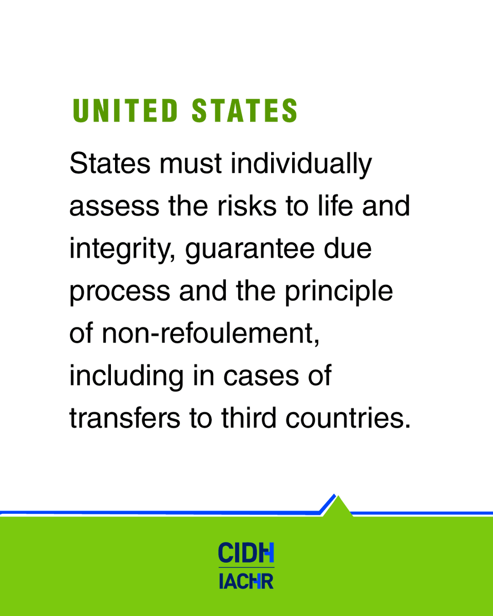 CIDH's tweet photo. #UnitedStates: The #IACHR expresses concern over the increase in reports of detentions and deportations of Nicaraguan nationals to their country. It warns of the serious risks that return entails for those who are opponents, or perceived as such by the regime, amid the ongoing context of repression and persecution widely documented by the Commission.