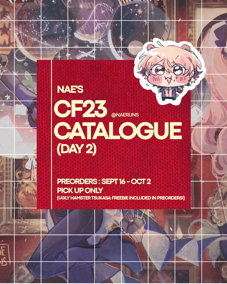 naeruns's tweet photo. [💖 &amp; 🔁 are appreciated!]
HI GUYSS HERES MY LATE #CF23 CATALOGUE!! 
Preorders are open as well! ⛓️‍💥 forms will be in thread

📦 pickup only
⏰️ day 2 only (01/11)
🌼 Fandom : Project Sekai

Thank you so much for checking it out! #cf23catalogue (1/2) https://t.co/8vmk6z9OYt