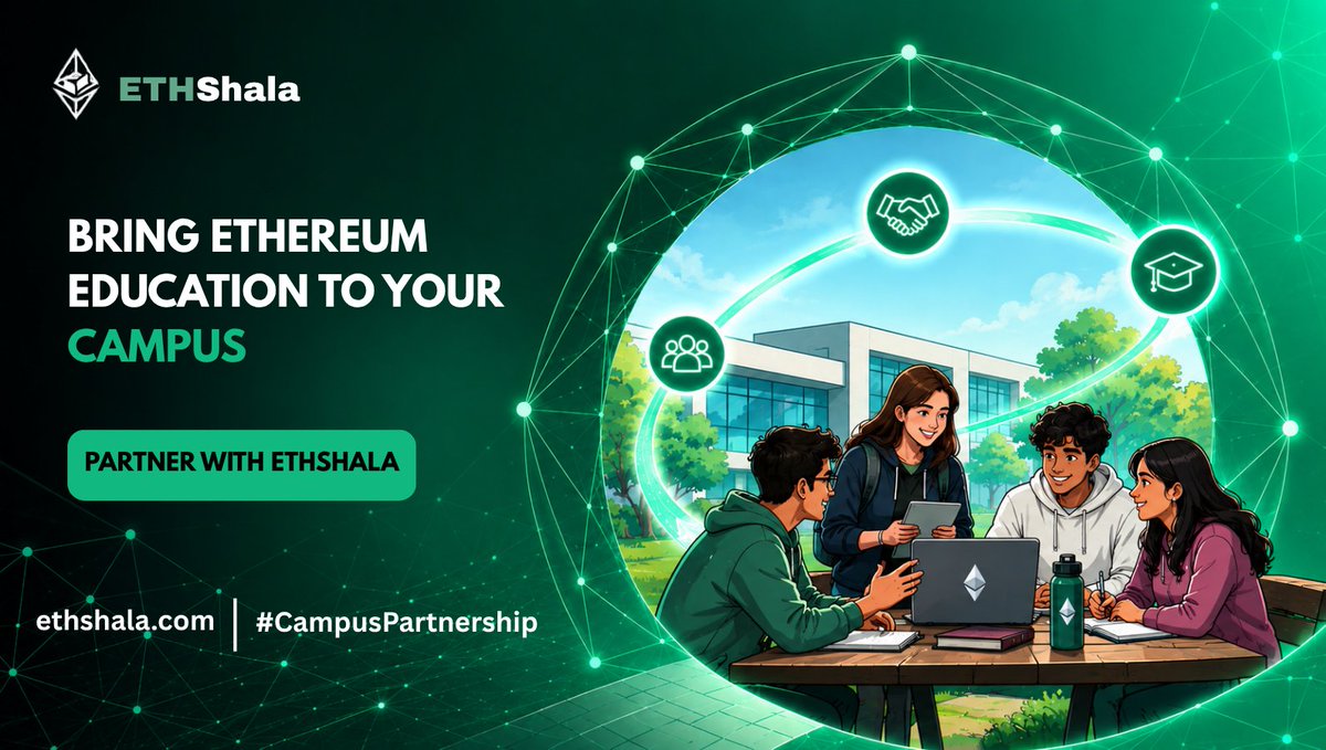 Its_EthShala's tweet photo. Does your university have students interested in distributed systems, cryptography, or protocol research?

Partner with ETHShala to connect foundational learning with active Ethereum research areas. 
https://t.co/oG6nrGjrGT https://t.co/3tdZsnnwwE