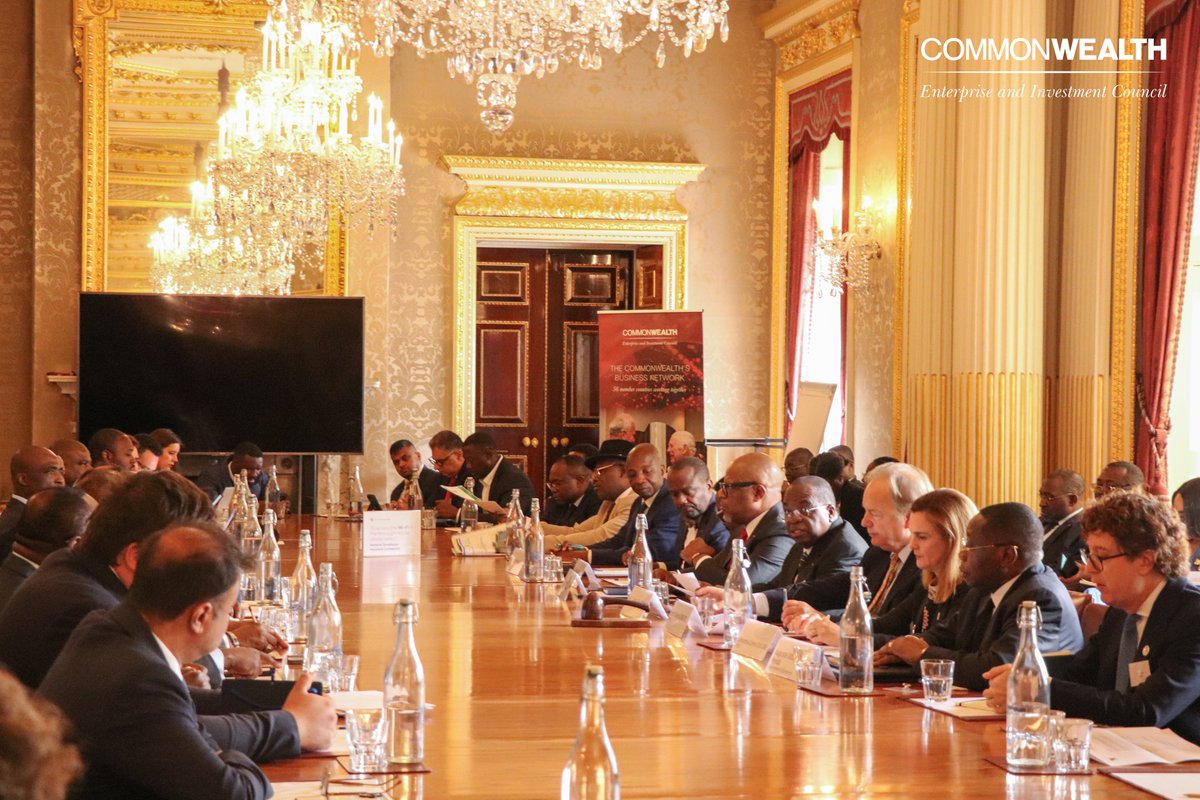 CWEICofficial's tweet photo. CWEIC brought together senior representatives from the Governments of Cameroon and Togo with Strategic Partners and members of the wider business and financial community at Marlborough House.

A productive discussion on investment, economic reform, and sustainable growth — and an exclusive opportunity for Strategic Partners to engage directly with ministers.

🔗Read more here: https://t.co/kKWi6s2K3i

#CWEIC #CommonwealthAdvantage #Cameroon #Togo