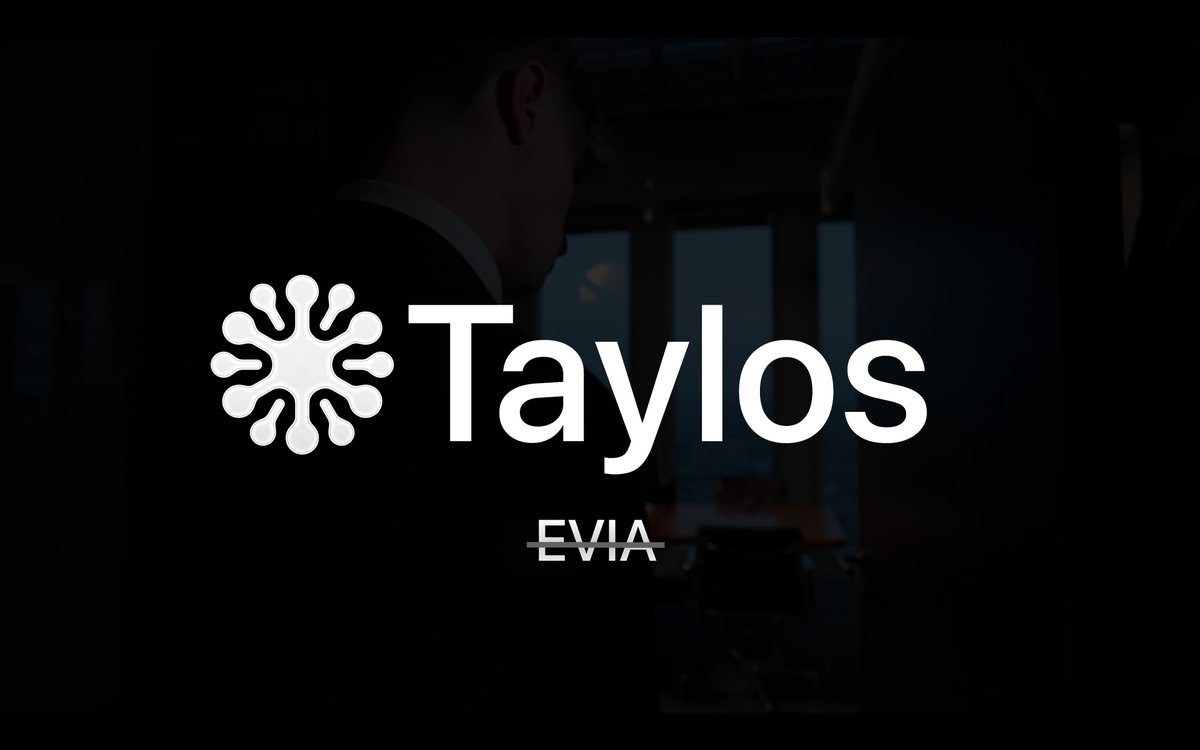 benekroetz's tweet photo. We're about to swing bigger than ever before. 

We haven't posted in a long time. Our progress has been the opposite. 

In pursuit of our launch, EVIA is now @tryTaylos (from oldgreek 'Purpose'). 

Prepare yourself for the coming weeks. 
You can start in the comments. https://t.co/29lCNBBU8G