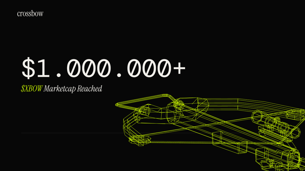 CrossbowFi's tweet photo. First $XBOW target hit - next stop 5m. 🏹 https://t.co/5UoQDxMmSu