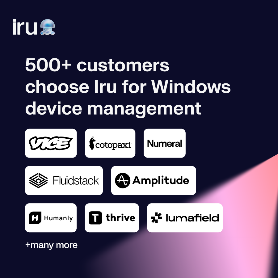 officiallyiru's tweet photo. "Wait, Iru does Windows MDM now?" — An actual customer.
Yep. 500+ companies use Iru to simplify Windows device management.
See how 👇
https://t.co/nG4DDkqWQn https://t.co/Bd3axAS17e