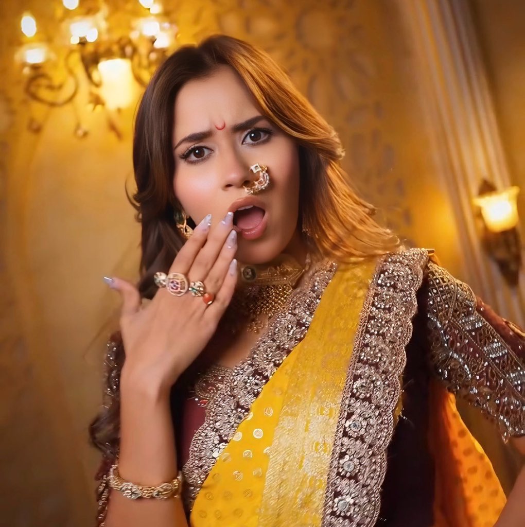 furiouslyAdi's tweet photo. The Marathi aesthetic didn’t just suit her — it got absolutely conquered✨🔥

Serving traditionattitude and a level of elegance that needs no introduction💛

#AkankshaChoudhary https://t.co/OO2Qbn3EJS