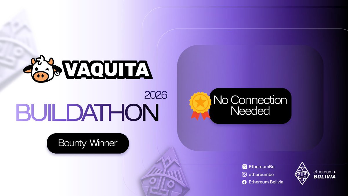 EthereumBo's tweet photo. 🏆 ¡Ganadores del bounty de @VaquitaProtocol! 🐮📢

Felicidades a No Connection Needed por romperla creando tremendo comercial. ¡Creatividad al máximo nivel! 🇧🇴✨

Gracias a Vaquita por hacer posible este track y apoyar a los creadores Web3. 🙌 https://t.co/O73IX2o9o0