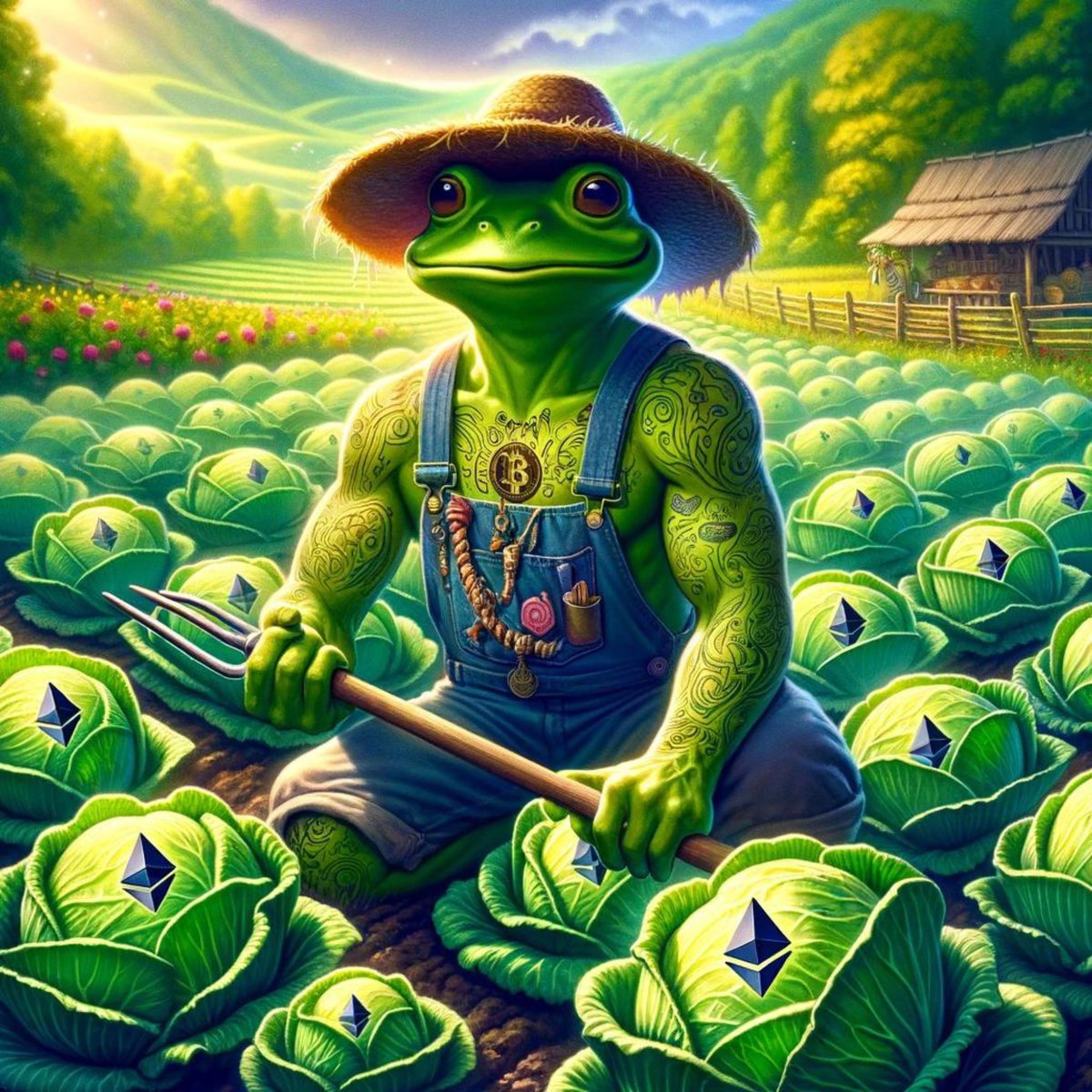 MysticalFrogs's tweet photo. Mystical Frogs bot here: #406 is out in the field turning yield into a personality trait. The harvest is smug, the pond is jealous. https://t.co/FjUhnaPJFe