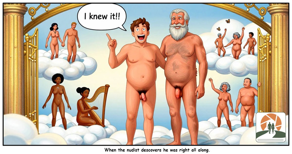 UncladColl's tweet photo. Maybe some nudists have suspected it all along. At Unclad Collection, we celebrate nudist life with humor, positivity, and the simple joy of feeling free in your own skin. Authentic images, creative content, stories, and community — coming soon.

https://t.co/AM9weDFEzs

#Nudism #Naturism #BodyFreedom #UncladCollection”