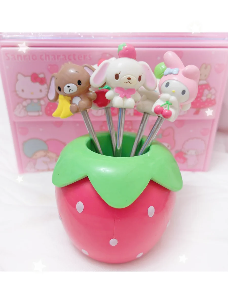 サンリオ　キャラクター　フルーツピック 非売品 けー on X: 