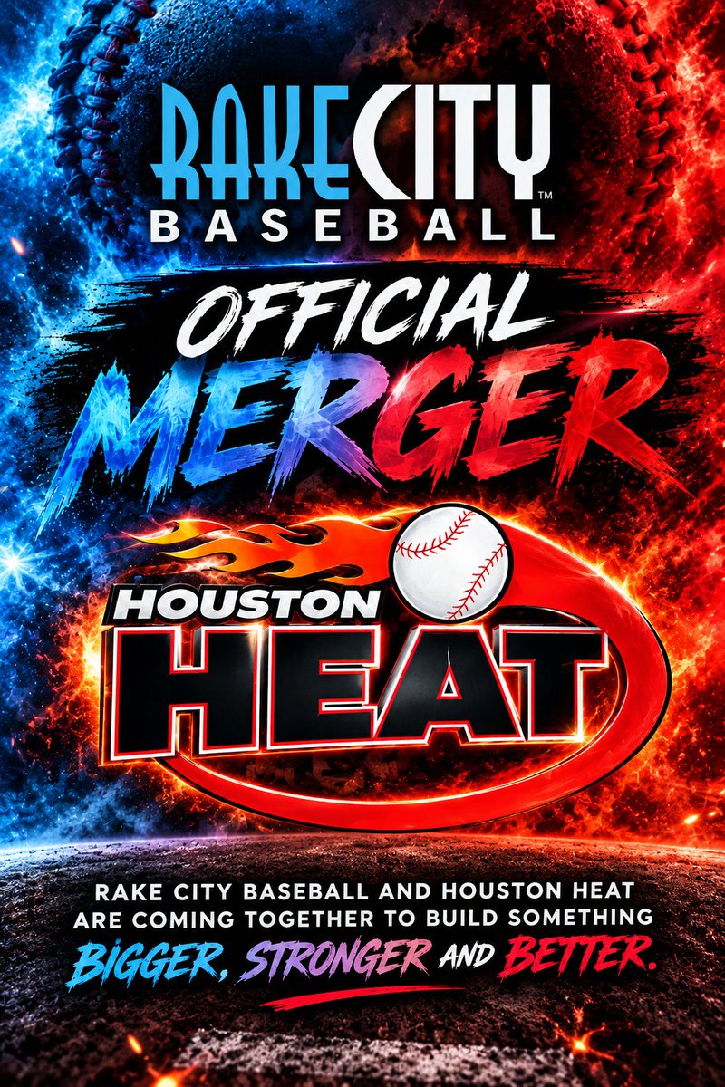 Houston_Heat's tweet photo. 📷 BIG NEWS —  RAKE CITY BASEBALL WILL BE MERGING WITH Houston Heat Baseball! 📷

#HoustonHeat #RakeCityBaseball #HoustonBaseball #YouthBaseball #TexasBaseball #BaseballDevelopment #NextLevelBaseball #OneVision #BaseballFamily https://t.co/C4TheK5ayY