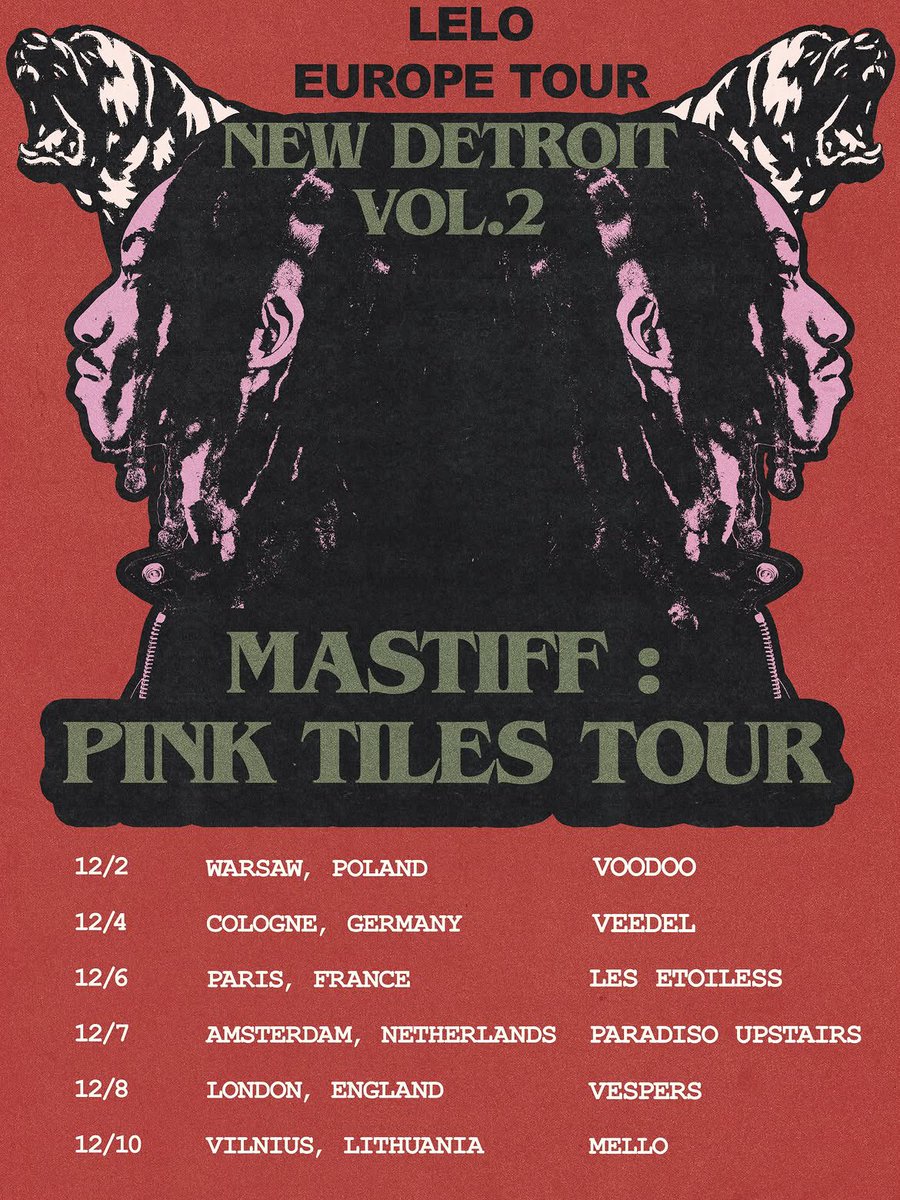 LeloArchive's tweet photo. Lelo announces his New Detroit Vol. 2 Europe Tour 🚨

Tickets go on sale this Friday 9/18 https://t.co/WcZnMo2G0d