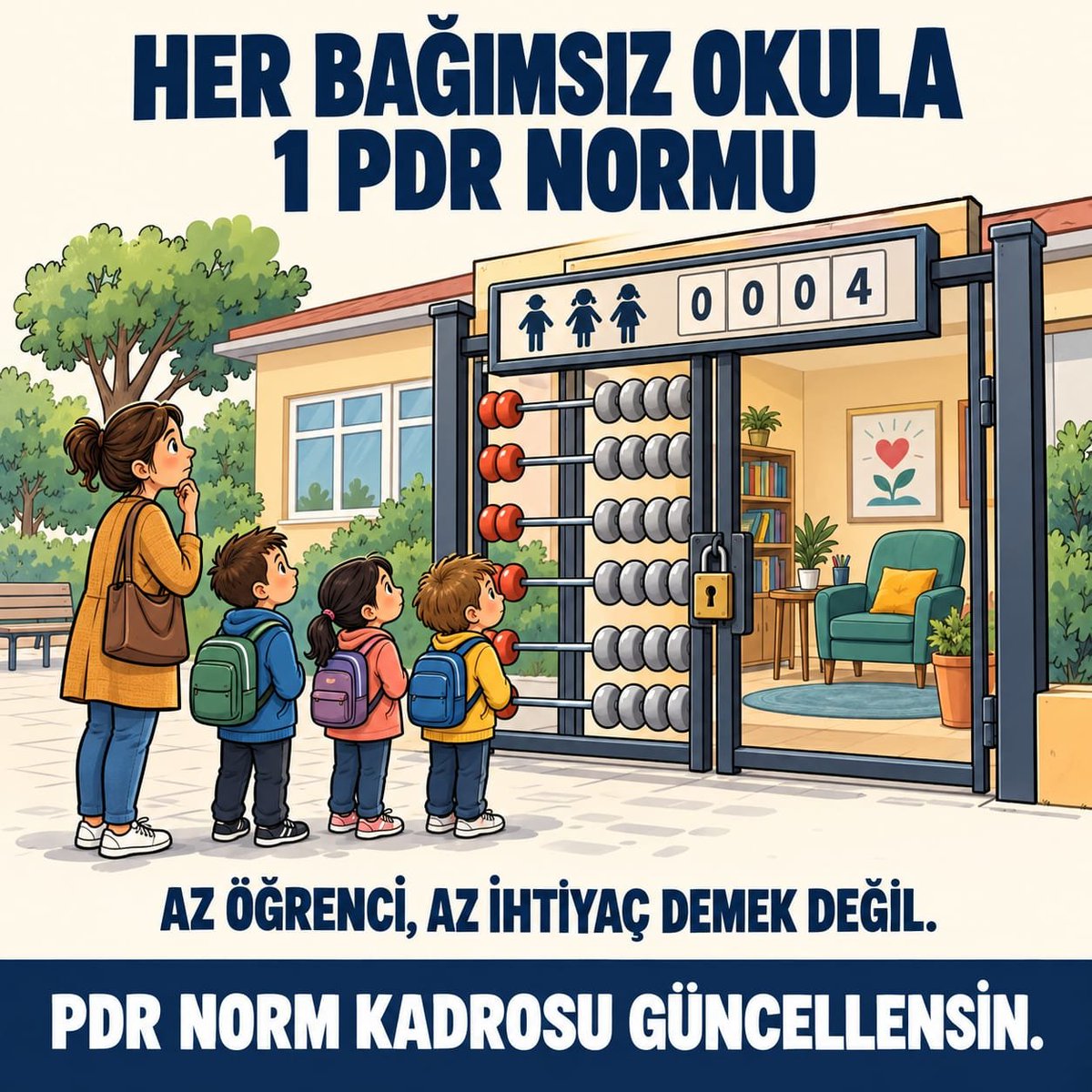 UAK70's tweet photo. Okullardaki rehberlik ihtiyacı her geçen gün artmaktadır. PDR norm düzenlemesi geciktirilmemelidir.

@tcmeb
@Yusuf__Tekin
@memetsimsek
@cftcblnt
#MEBPDRyeKulakVer https://t.co/W0sJjsjQ9d