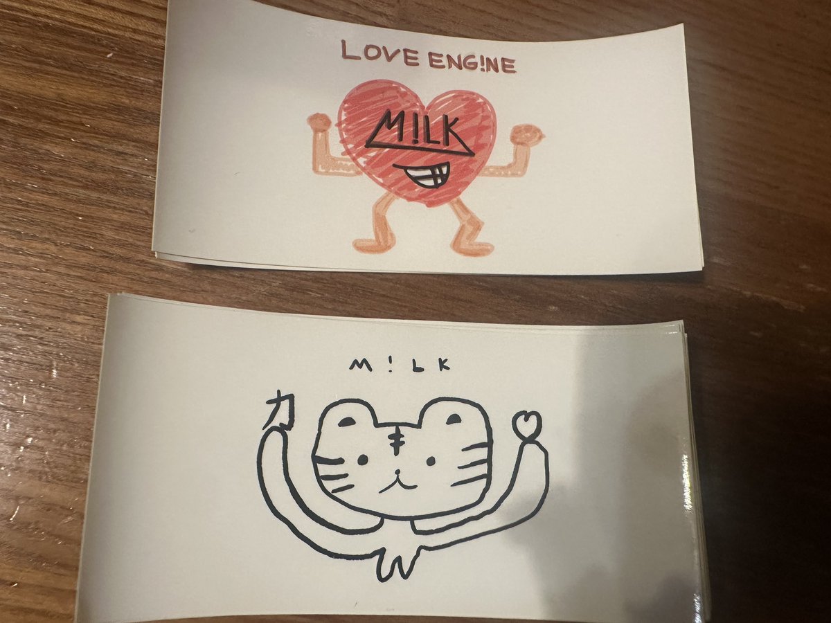 shun_5337's tweet photo. M!LK LOVE ENG!NE ラブエンジン ステッカー 交換

譲）山中柔太朗×9   塩﨑太智×4
求）曽野舜太

お気軽にお声がけください🙇🏻‍♀️ https://t.co/J9ppXM9Mn9