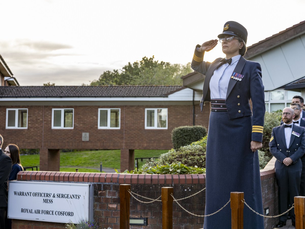 RAF_Cosford's tweet photo. On Friday 11 September, RAF Cosford held a Sunset Ceremony outside the Warrant Officers’ and SNCOs’ Mess to commemorate the 86th anniversary of the Battle of Britain.
#cosford26 #BattleOfBritain #TheFew #neverforget #royalairforceuk https://t.co/8AkaQ8Or1c