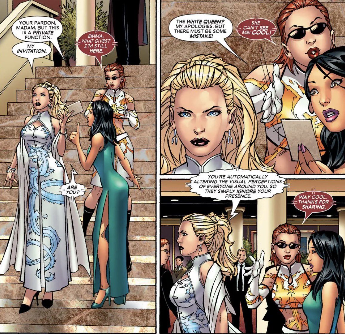 deshaunfrost616's tweet photo. #EmmaFrost passing a skill onto Rachel giving her the skill to become telepathically invisibility. https://t.co/zUuLnAPTdu