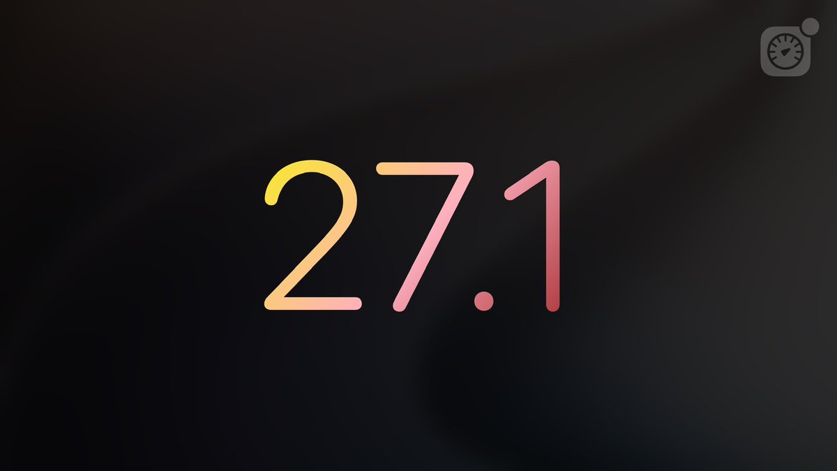 iSpeedtestOS's tweet photo. iOS 27.1 (or 27.2?) Developer Beta 1 has been released by Apple!
Build: 24B5084k

You can expect Public Beta 1 to be available within the next two days.

#iOS271DevBeta1 #iOS271Beta1 https://t.co/zvM62g2Itz