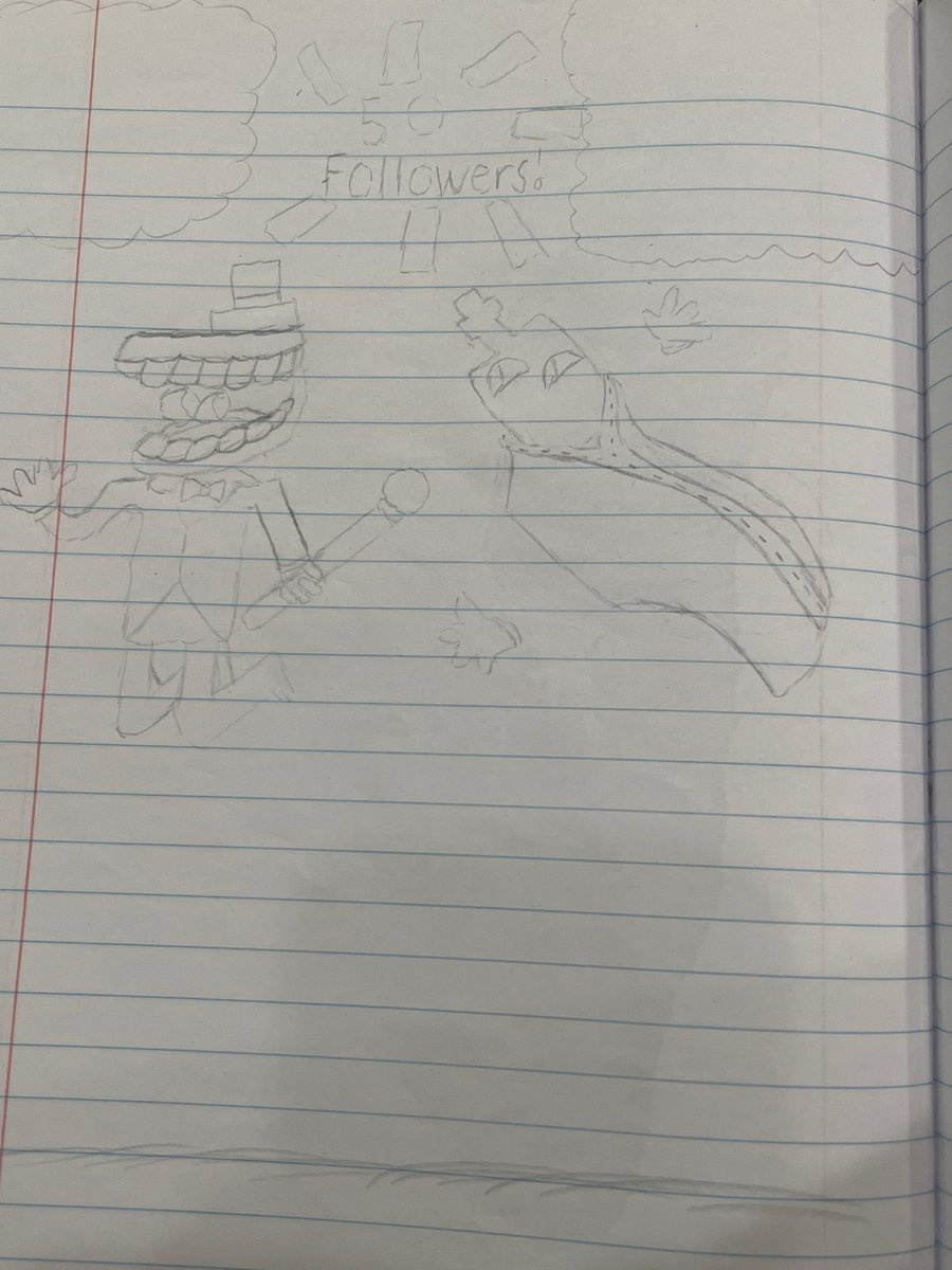 Brok3nBis3xual's tweet photo. I made this a few weeks ago and I honestly don’t know if I’ll flesh it out fully or not. Thank you guys for 50 followers! I know I have 51 but I made this at work and I’m too tired to change it😅 #Royalteeth #Kingleader #KingerxCaine #CainexKinger https://t.co/ElfhcRpxtC