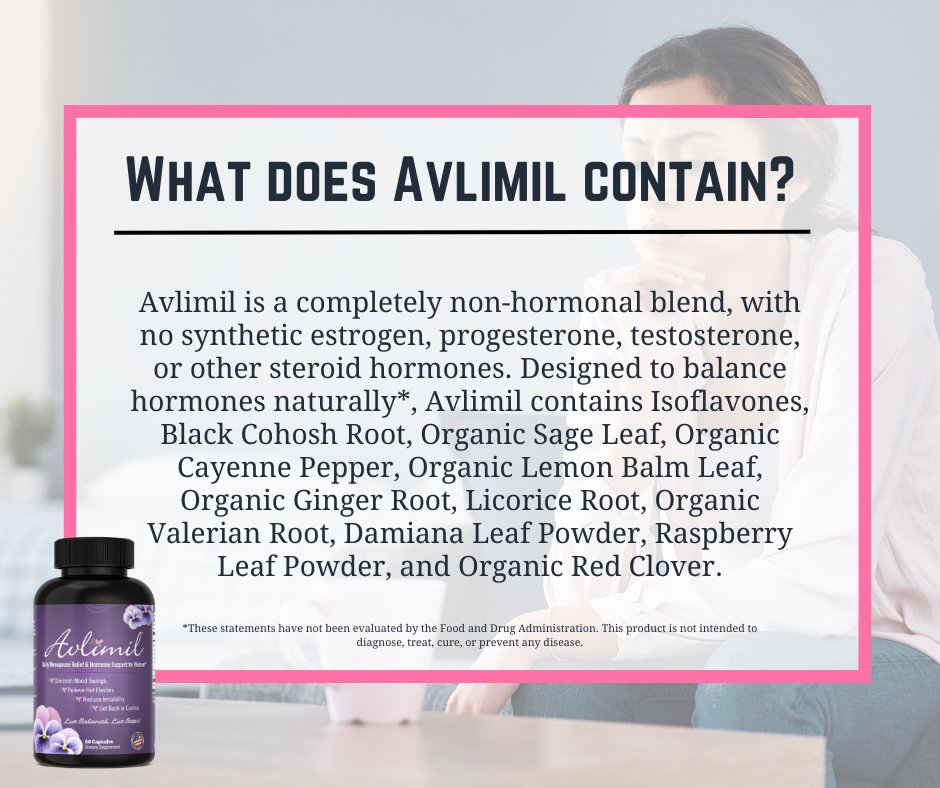 Avlimil's tweet photo. For more information visit us at https://t.co/3ziaE9m5pB
#Avlimil #faq #LearnVianda #menopause #menopauserelief #Viandalife #wbenc #womenshealth https://t.co/rDsk49xdD7