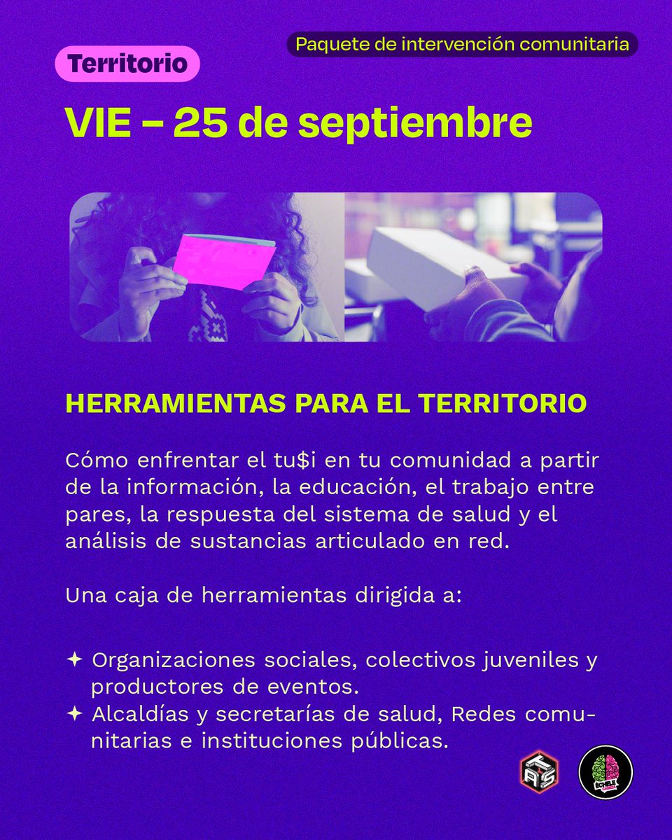 echelecabeza's tweet photo. ¿cómo entenderlo, cómo gestionarlo y cómo reducir sus riesgos de verdad? 🤔⚠️ 

Desde 2012 venimos investigando y documentando la evolución del fenómeno del tusi en Colombia. Hoy, con más de 4.000 muestras analizadas y años de trabajo en territorio, tenemos mucho más que opiniones: tenemos evidencia. 🧪🔬📊

Por eso llega la SEMANA DEL TUSI de Échele Cabeza (19 al 26 de septiembre) 🗓️🧠: 

✦ Radiografía química: ¿tendencias y novedades en qué contiene hoy el tu$i según miles de análisis de laboratorio reales? 🧪🔍 

✦ Fenomenología y significados de la embriaguez mediada por el tusi.

✦ El debate incómodo: ¿Podría ser el tu$i el nuevo b4suc0 de esta generación? 🤯💬