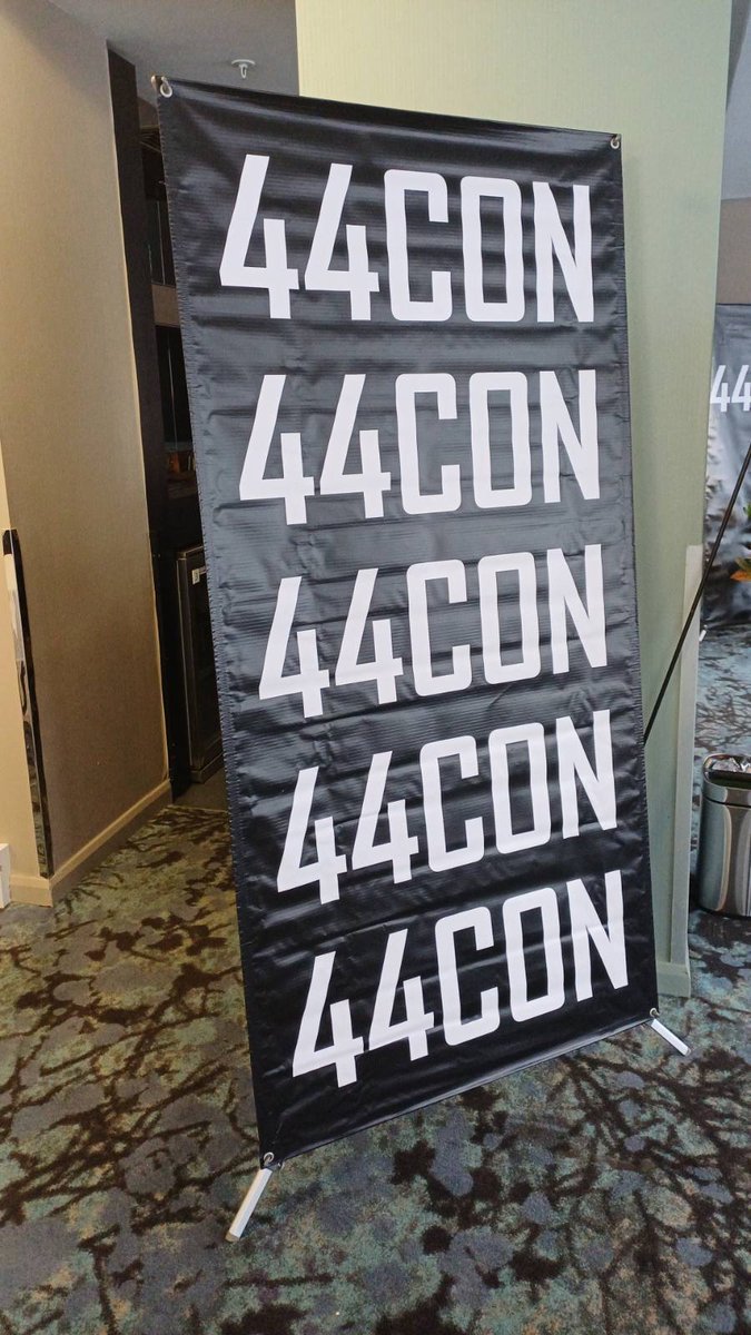 44CON's tweet photo. Set-up is in full swing, courtesy of our brilliant crew. 44CON 2026 is nearly here.

Doors open at 8:30 tomorrow.

#44con26 https://t.co/Z1UeU1EmX1
